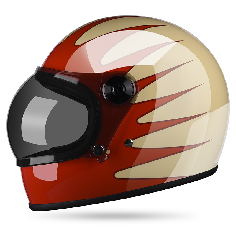 Gridos Bubble Helmet - Red Fire Off-white