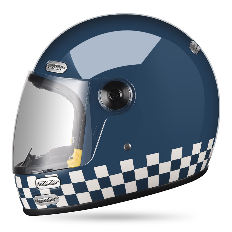 Easter Helmet - Checkboard Gloss Blue