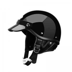 STR Half Face Helmet - Gloss Black