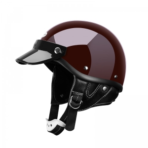 STR Half Face Helmet - Vintage Red