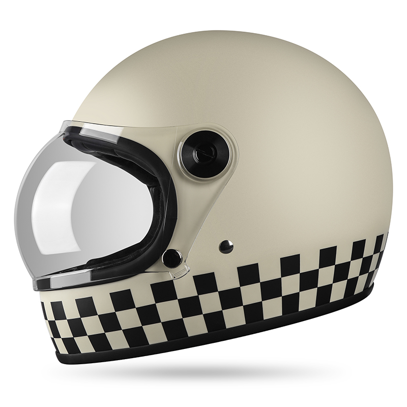 Gridos Bubble Helmet - Checkerboard Matte White