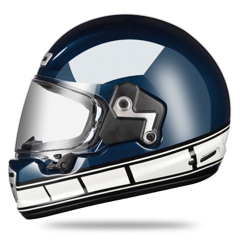 YZR Helmet - Blue/White Grids