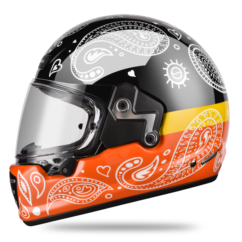 YZR Helmet - Paisley Orange/Gloss Black