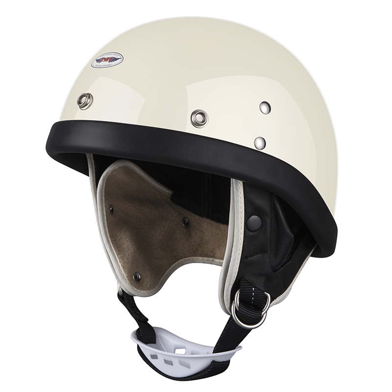 802 Half Face Helmet - Gloss White