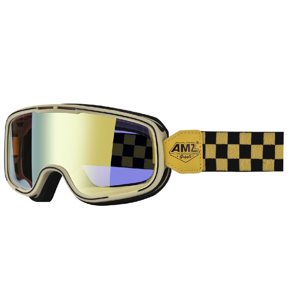 MOTO-2 Goggles - Yellow Black Checkboard White Gold